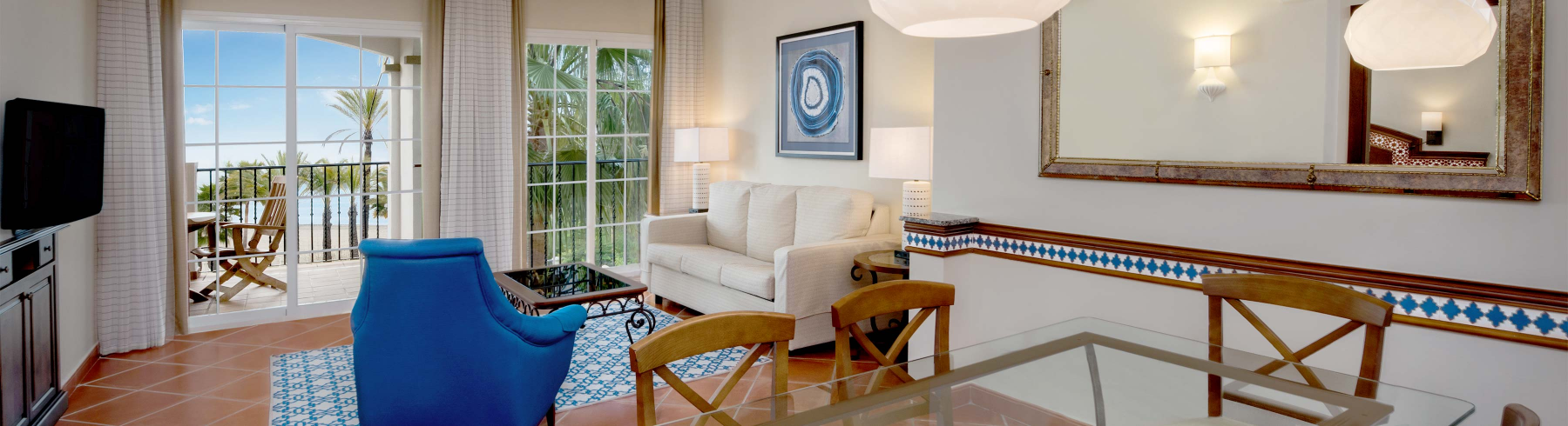 Vue sur l’appartement avec 2 chambres